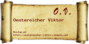 Oestereicher Viktor névjegykártya